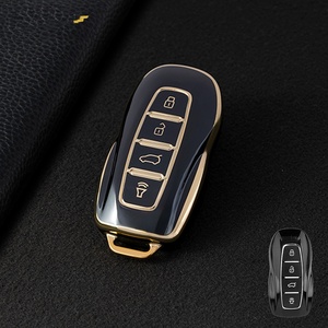 Funda de TPU para Llave Inteligente Ford Territory Equator Transit, 4 Botones, con Detalles Dorados, Compatible con Señalización, Ajuste 1:1 - Product Image 3