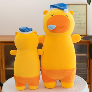 Peluche Capybara Super Douce en Coton Biologique pour un Sommeil Paisible et un Confort Optimal – Oreiller <span class=keywords><strong>de</strong></span> Soutien pour les Jambes - Product Image 3