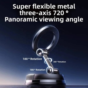 Supporto Magnetico per Telefono da <span class=keywords><strong>Auto</strong></span> con Rotazione a 360 Gradi, Impermeabile, in ABS+Metallo, con Forti Magneti e Ventosa - Product Image 5