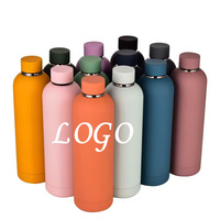 Vente en gros de bouteille d'eau de voyage en acier inoxydable pour cadeau promotionnel, emballage individuel durable et mignon à la mode pour salle de sport