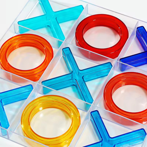 Tùy Chỉnh Trong Suốt Tic Tac Toe Hội Đồng Quản Trị Trò Chơi Rõ Ràng Trò Chơi Cổ Điển Thiết Lập Gia Đình Vui Vẻ Mới Và Độc Đáo Bên Trò Chơi Sản Phẩm - Product Image 3