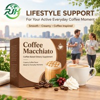 Café Instantané Macchiato Noir Amincissant Aromatisé au Sucre en Boîte – Boisson Énergisante Favorisant le Métabolisme
