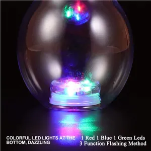 Nouvelles idées de produit tasse d'ampoule en plastique colorée LED la tasse en forme d'ampoule