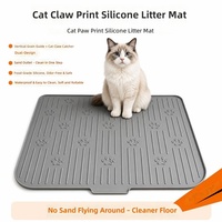 Tapis d'alimentation extérieur en silicone pour animaux de compagnie, anti-trace, anti-éclaboussures, facile à nettoyer, étanche, forme irrégulière, pour chats et chiens