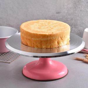 Base Giratoria Profesional de Aluminio <span class=keywords><strong>para</strong></span> Decoración de Pasteles, con Rodamientos de Bolas, Antideslizante, de 12 Pulgadas y 360 Grados - Product Image 1