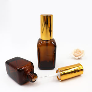 Flacons pulvérisateurs en verre ambré de haute qualité avec bouchon doré, flacons de parfum, flacons cosmétiques anti-lumière, contenants vides à pompe - Product Image 2