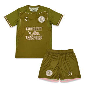Conjunto de camiseta de fútbol personalizado diseño de sublimación bordado poliéster secado rápido equipo uniforme de fútbol - Product Image 1