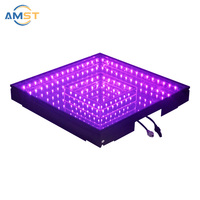 Bon effet 3d miroir infini carreaux de piste de danse panneau de verre dmx boîte de nuit rgb lumière up led piste de danse abysse pour mariage