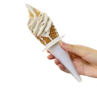 Vente en gros de plateau jetable en plastique PP anti-goutte mains sales coque de protection pour cône de sucre tasse à cône de crème glacée