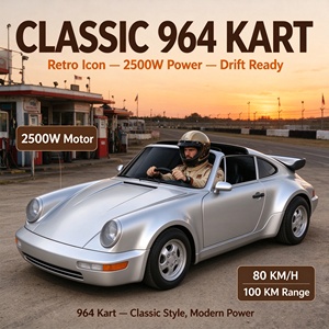 โกคาร์ทดริฟท์ไฟฟ้ารุ่น 964 72V 80 กม./ชม. ระยะทาง 100 กม. สไตล์เรโทร สำหรับผู้ใหญ่ รถแข่ง ราคาโรงงาน ขายส่ง OEM - Product Image 6