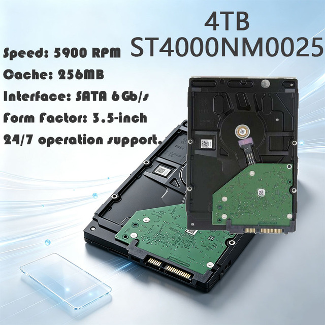 ST4000NM0025 4TB Enterprise Hard Drive 7200RPM 256MB CMR SATA 6Gb/s 3.5 Inch Internal HDD for Server Data Center RAID 24/7