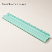Lot de 4 supports de mahjong en acrylique festonnés de 20 et 21 pouces, portables, à bords ondulés, pour jeu, support de présentation pour tuiles de mahjong couleur crème