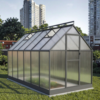 Serre solaire moderne personnalisable panneaux en polycarbonate et cadre en métal pour l'extérieur, le jardin et la maison.