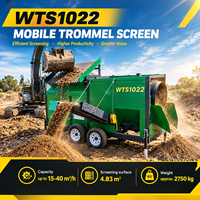 Cribleuse mobile de terre, cribleuse rotative à tambour pour la séparation du sable, du gravier, du compost et de la terre