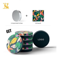 Tin smaker Großhandel Custom Printed Black Blechdosen für Kaffeepulver Verpackung Leerer Zylinder Kaffeebohnen Blechdose Behälter