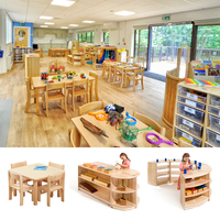 Ensemble de table et de chaises Montessori pour garderie et garderie ensembles de meubles en bois centre d'apprentissage précoce conception de salle de classe