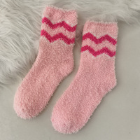 Chaussettes en polaire corail Bioserica Era pour la Saint-Valentin, chaussettes d'intérieur, chaussettes mi-polaires pour femmes pour l'automne et l'hiver, pour dormir à la maison