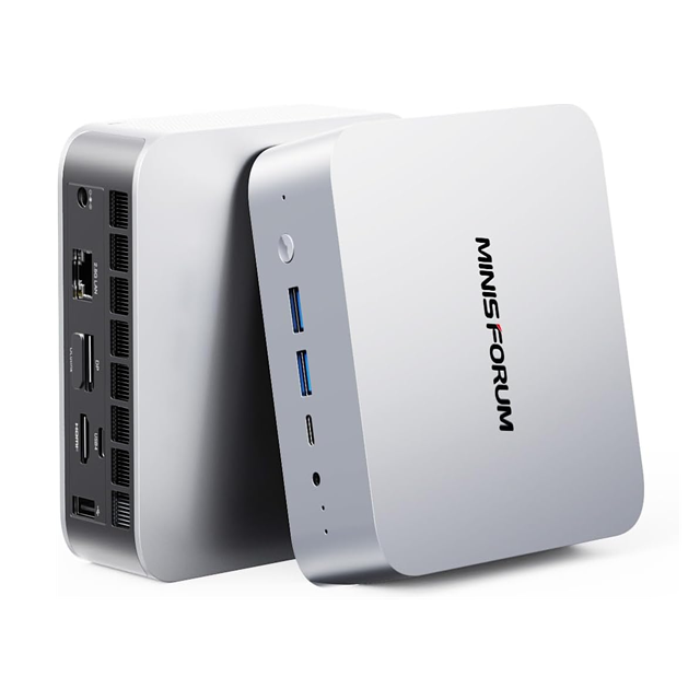 MINISFORUM AI Mini PC M1 Pro Intel Core Ultra 9 285H 16 Cores 2*USB4 Built-in Dual Speaker Windows 11 DDR5 64GB VRAM