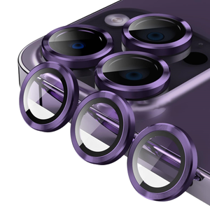 크리스탈 박스 포장 로케이터 금속 알루미늄 개별 유리 휴대 전화 카메라 렌즈 보호기 아이폰 용 - Product Image 1