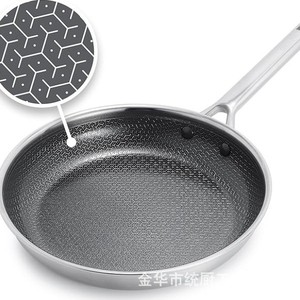 <b>Ceramic</b> Coated Frying <b>Pan</b> 18 10 Stainless Steel Induction Compatible Nonstick Round Chef <b>Pan</b> - Product Image 1