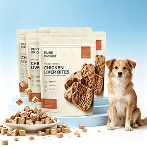 Friandises pour animaux <span class=keywords><strong>de</strong></span> compagnie au <span class=keywords><strong>foie</strong></span> <span class=keywords><strong>de</strong></span> poulet lyophilisé naturel OEM, aliments pour chiens riches en protéines, fabrication <span class=keywords><strong>de</strong></span> friandises pour animaux <span class=keywords><strong>de</strong></span> compagnie, <span class=keywords><strong>prix</strong></span> <span class=keywords><strong>de</strong></span> gros - Product Image 1