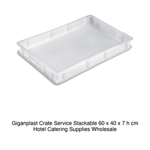Boîte de service empilable 60 × 40 × 7 h cm, 955 g, sans couvercle Giganplast - Product Image 2