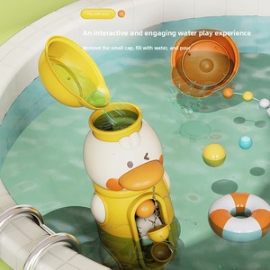 Jouet de bain pour bébé en plastique transfrontalier avec moulin à vent rotatif et roue à eau en forme de canard pour 0-24 mois, origine mer claire - Product Image 4