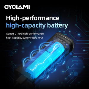 CYCLAMI Feu de vélo haute luminosité 2200 lumens, multifonction, rechargeable, <span class=keywords><strong>pour</strong></span> vélo de route, <span class=keywords><strong>VTT</strong></span>, éclairage avant - Product Image 3