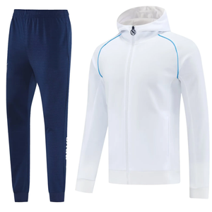 Survêtements de football en gros avec capuche, en Spandex/Polyester 220g, toutes saisons, chauds, fermeture éclair intégrale, vente directe usine - Product Image 4