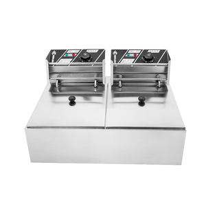 <span class=keywords><strong>Friteuse</strong></span> professionnelle à double cuve, <span class=keywords><strong>friteuse</strong></span> de table en acier inoxydable 16L <span class=keywords><strong>pour</strong></span> frites, <span class=keywords><strong>pour</strong></span> restaurant et cuisine - Product Image 4