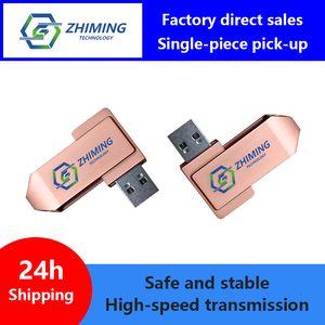 New biểu tượng tùy chỉnh USB2.0 khá Rose Gold màu hồng xoay 360 độ xoay 64 gam kim loại siêu tim rắn ổ đĩa <span class=keywords><strong>flash</strong></span> Bộ nhớ Đĩa Bút - Product Image 5