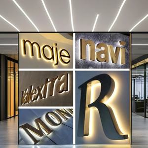أفضل جودة شعار مخصص 3D أكريليك لمتاجر الأعمال PVC المنزل في الهواء الطلق الإعلان ضوء نيون مضيئة - Product Image 3