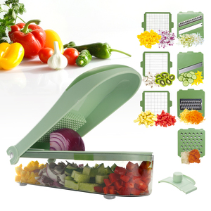 Coupe-légumes <span class=keywords><strong>multifonction</strong></span> blanc portable professionnel à 1 lame nouvelle râpe à oignons <span class=keywords><strong>mandoline</strong></span> en plastique PS manuelle tout-en-un - Product Image 4