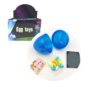 Hotsale Kids 24 Packs Mysterious Plastic Surprise Egg Toy With Candy And Puzzle For Halloween Gifts