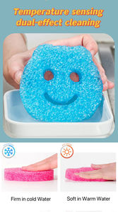 Depurador de cocina Lagic Esponja <span class=keywords><strong>Cara</strong></span> feliz Esponja Forma de animal Esponja de espuma de cocina Esponja de limpieza - Product Image 3
