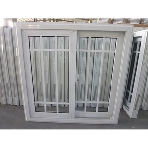 NUOXIN desain kustom Upvc jendela geser mengkilap ganda untuk rumah jendela geser Pvc dengan kisi - Product Image 2