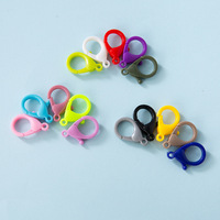 Accessoires de fabrication de bijoux faits main, porte-clés, fermoir à homard en plastique coloré, assemblage, chaîne de couleur bonbon coréenne, boucle de pendentif