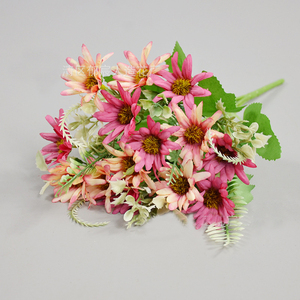 Nueva Llegada, Ramos de Flores Artificiales Hechos a Mano por Fabricantes, de Seda y Plástico, Crisantemos Silvestres Pequeños para el Día de la Madre - Product Image 5