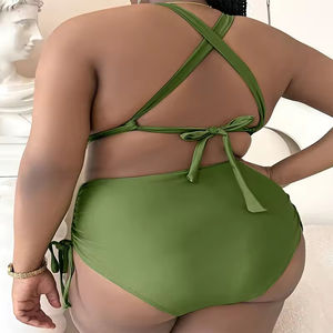 Maillot de bain une pièce personnalisé pour femme, haute élasticité, imperméable, séchage rapide, en Spandex/Nylon, imprimé sexy, style string, pour la plage - Product Image 4