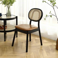 Chaise de salle à manger moderne en bois massif et rotin, ergonomique, confortable, écologique, pour restaurant, appartement, école, hôpital