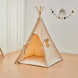<span class=keywords><strong>Tipi</strong></span> <span class=keywords><strong>tente</strong></span> pour enfants jouer jouet tentes avec étoiles lumières pour filles et garçons pliable grand bambin intérieur tentes décor de chambre - Product Image 4