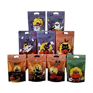 Bolsa de Halloween con cierre resellable y asa de parche, impresa en huecograbado, para almacenamiento de alimentos - Product Image 6