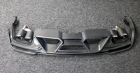 Diffuseur arrière en fibre de carbone humide haute résistance style GT500 pour Mustang 2015-2022 avec embouts d'échappement quadruples