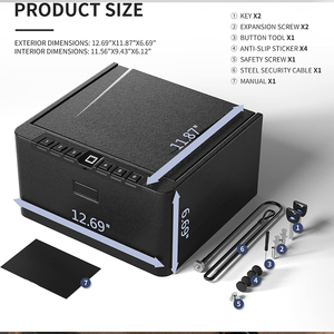 Coffre-fort pour armes à feu <span class=keywords><strong>Ilock</strong></span> F5 haute capacité avec lecteur d'empreintes digitales biométrique et clavier numérique - Product Image 6