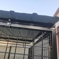 Caseta para Perros de Exterior con Diseño de Rayas, 6' de Ancho x 6' de Largo x 6' de Alto, Estructura Metálica