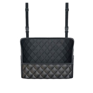 Car <b>Seat</b> <b>Storage</b> Net Pocket Black Leather Hanging Bag For Car Interior Organizers - Product Image 3