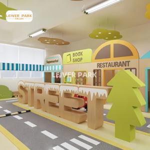 Aire de jeux intérieure douce américaine de haute qualité enfants semblant Playhouse piscine à balles caractéristique d'escalade en plastique Durable-pour - Product Image 1