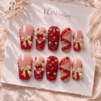 Uñas Acrílicas Hechas a Mano con Curva Francesa de 2.5 Cuadrados, Sin Tiempo de Secado, Cobertura Completa PMMA, Uñas Texturizadas 3D, 10 Piezas