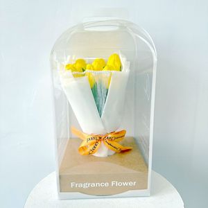 Base de <span class=keywords><strong>beurre</strong></span> de karité de fleur de savon de rose fait à la main de luxe avec texture de pétale véritable pour les fleurs et les plantes décoratives de la fête des mères - Product Image 5