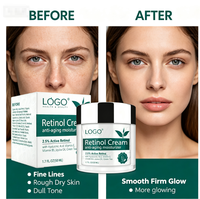 Crème Visage au Rétinol LOGO 2,5% Rétinol Actif Anti-Âge Hydratant Acide Hyaluronique Vitamine E Lisse les Rides Fines Raffermit Hydrate